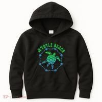 Myrtle Beach T Retro Tribal Turtle Gift Kids Hoodie thumb 0