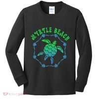 Myrtle Beach T Retro Tribal Turtle Gift Kids Long Sleeve Shirt thumb 0