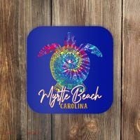 Myrtle Beach Tie Dye Sea Turtle Carolina Family Vacation Coaster thumb 0