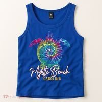 Myrtle Beach Tie Dye Sea Turtle Carolina Family Vacation Tank Top thumb 2