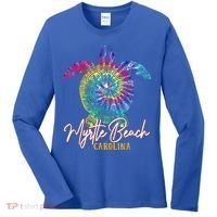 Myrtle Beach Tie Dye Sea Turtle Carolina Family Vacation Women's Long Sleeve Shirt thumb 0