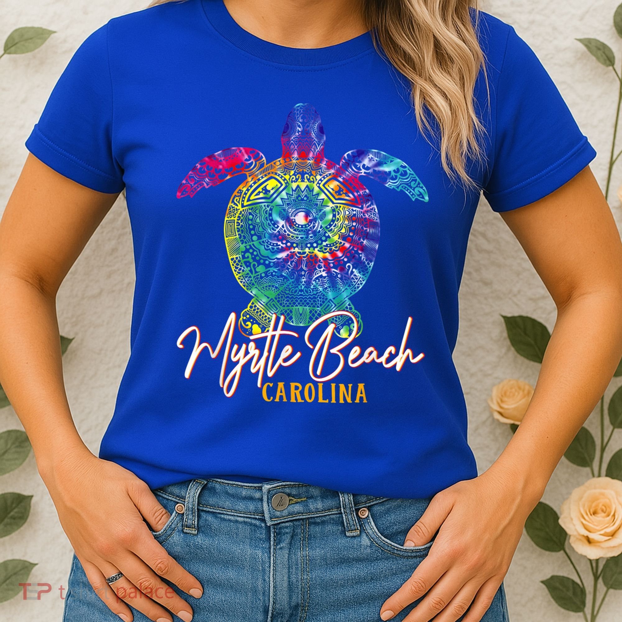 Myrtle Beach Tie Dye Sea Turtle Carolina Family Vacation Women's T-Shirt