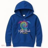 Myrtle Beach Tie Dye Sea Turtle Carolina Family Vacation Kids Hoodie thumb 0