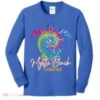 Myrtle Beach Tie Dye Sea Turtle Carolina Family Vacation Kids Long Sleeve Shirt thumb 0