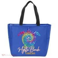Myrtle Beach Tie Dye Sea Turtle Carolina Family Vacation Tote Bag thumb 0