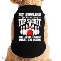 My Bowling Technique Is Top Secret Funny Bowling Bowler Doggie Tank thumb 0
