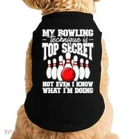 My Bowling Technique Is Top Secret Funny Bowling Bowler Doggie Tank thumb 0