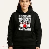 My Bowling Technique Is Top Secret Funny Bowling Bowler Hoodie thumb 5