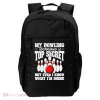 My Bowling Technique Is Top Secret Funny Bowling Bowler Backpack thumb 0