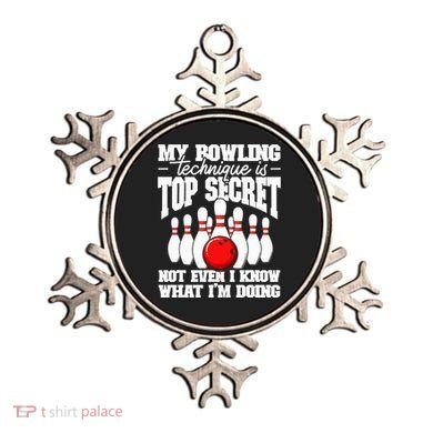 My Bowling Technique Is Top Secret Funny Bowling Bowler Ornament