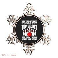 My Bowling Technique Is Top Secret Funny Bowling Bowler Ornament thumb 0