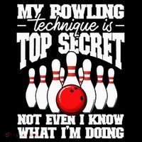 My Bowling Technique Is Top Secret Funny Bowling Bowler Toddler Hoodie thumb 2