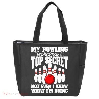 My Bowling Technique Is Top Secret Funny Bowling Bowler Tote Bag