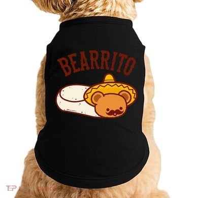 Mexican Bearrito Teddy Bear Burrito With Mustache Doggie Tank