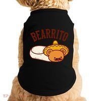Mexican Bearrito Teddy Bear Burrito With Mustache Doggie Tank thumb 0