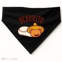 Mexican Bearrito Teddy Bear Burrito With Mustache USA-Made Doggie Bandana thumb 0
