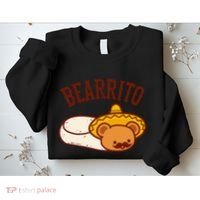 Mexican Bearrito Teddy Bear Burrito With Mustache Sweatshirt thumb 2