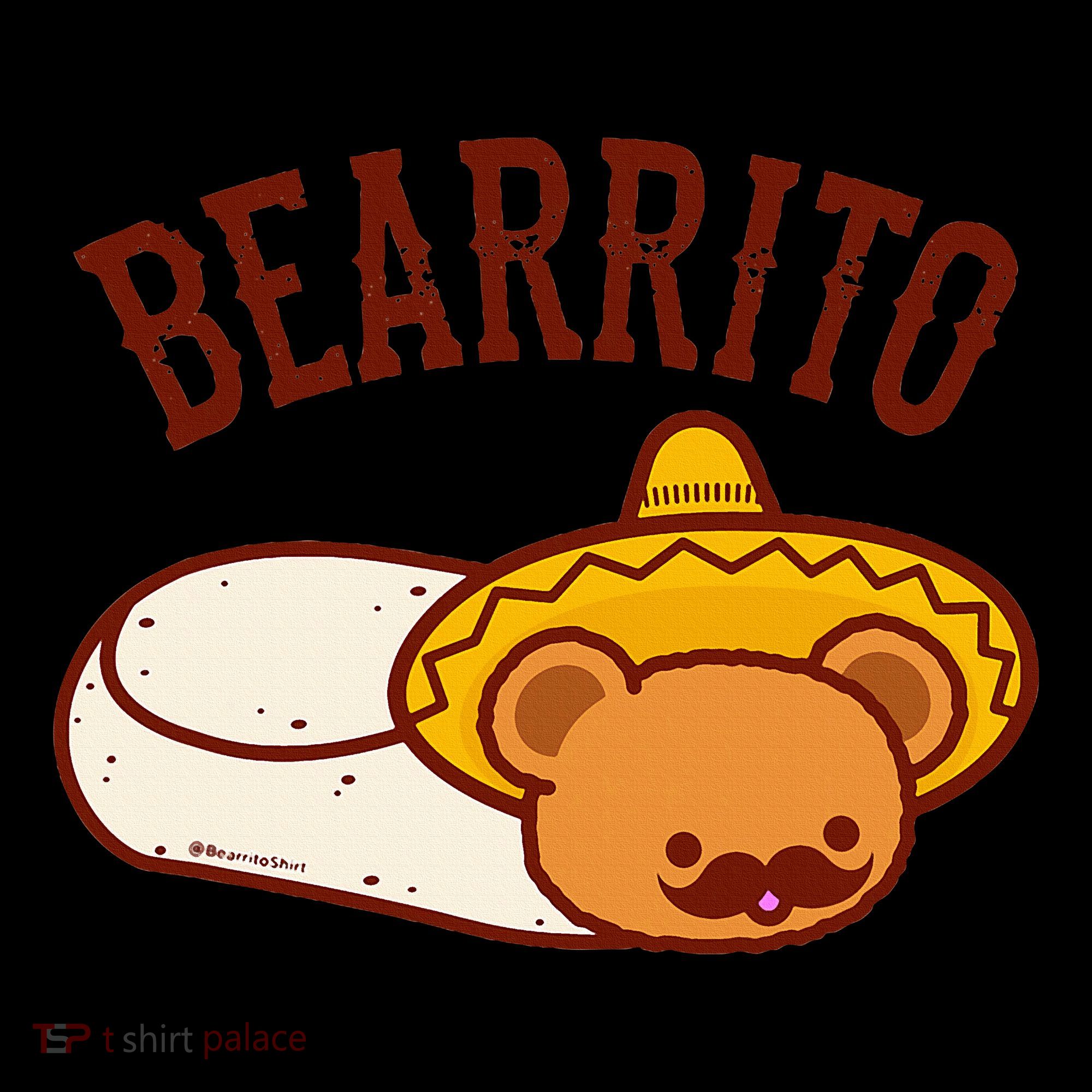 Mexican Bearrito Teddy Bear Burrito With Mustache Women's Hoodie