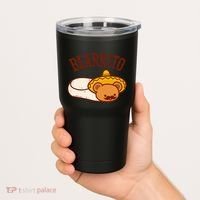 Mexican Bearrito Teddy Bear Burrito With Mustache Tumbler thumb 2
