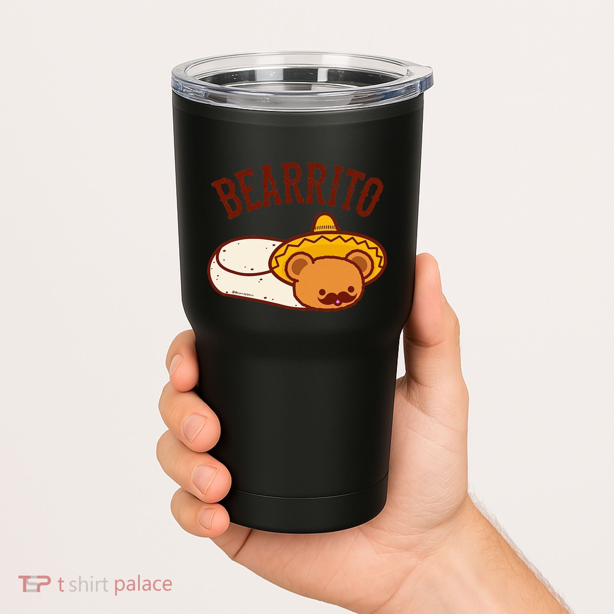 Mexican Bearrito Teddy Bear Burrito With Mustache Tumbler
