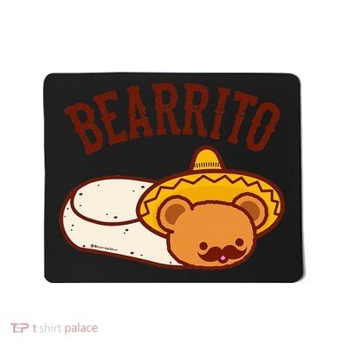 Mexican Bearrito Teddy Bear Burrito With Mustache Mousepad