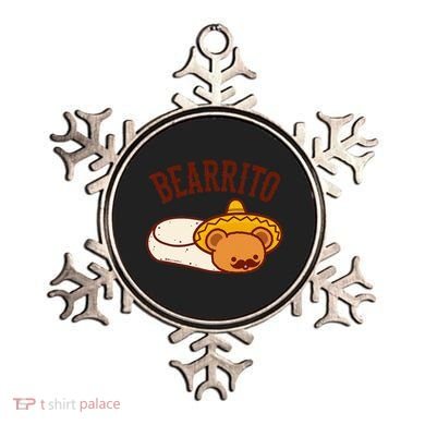 Mexican Bearrito Teddy Bear Burrito With Mustache Ornament