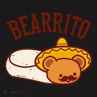 Mexican Bearrito Teddy Bear Burrito With Mustache Ornament thumb 1