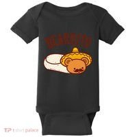 Mexican Bearrito Teddy Bear Burrito With Mustache Baby Bodysuit thumb 0