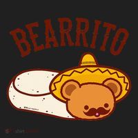 Mexican Bearrito Teddy Bear Burrito With Mustache Hat thumb 2