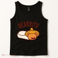 Mexican Bearrito Teddy Bear Burrito With Mustache Tank Top thumb 2