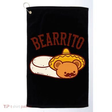 Mexican Bearrito Teddy Bear Burrito With Mustache Golf Towel