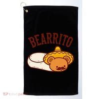 Mexican Bearrito Teddy Bear Burrito With Mustache Golf Towel thumb 0