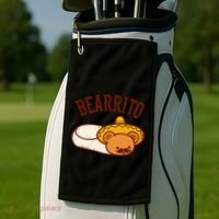 Mexican Bearrito Teddy Bear Burrito With Mustache Golf Towel thumb 2
