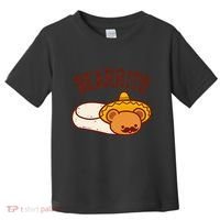 Mexican Bearrito Teddy Bear Burrito With Mustache Toddler T-Shirt thumb 0