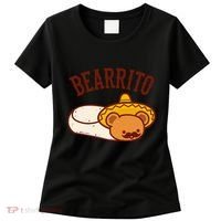 Mexican Bearrito Teddy Bear Burrito With Mustache Women's T-Shirt thumb 0