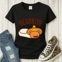 Mexican Bearrito Teddy Bear Burrito With Mustache Women's T-Shirt thumb 3