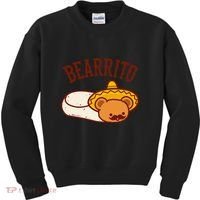 Mexican Bearrito Teddy Bear Burrito With Mustache Kids Sweatshirt thumb 0