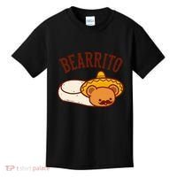 Mexican Bearrito Teddy Bear Burrito With Mustache Kids T-Shirt thumb 0
