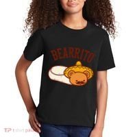 Mexican Bearrito Teddy Bear Burrito With Mustache Kids T-Shirt thumb 2