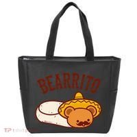 Mexican Bearrito Teddy Bear Burrito With Mustache Tote Bag thumb 0