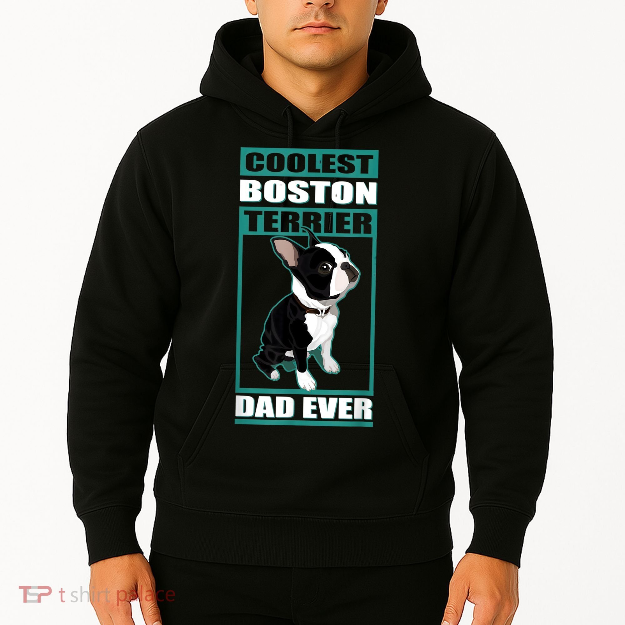 Men Boston Terrier Dad Dog Owner Boston Terrier Hoodie