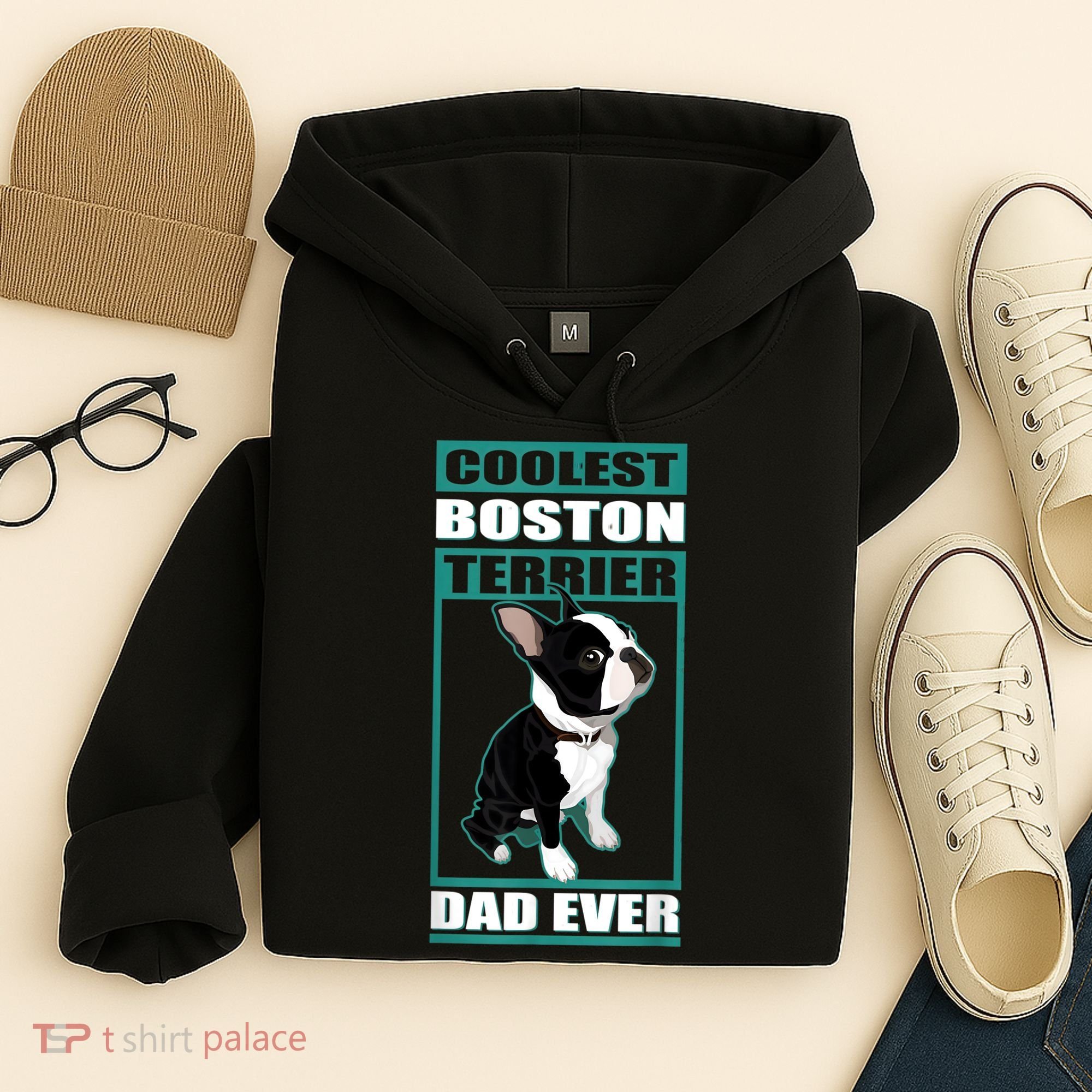 Men Boston Terrier Dad Dog Owner Boston Terrier Hoodie