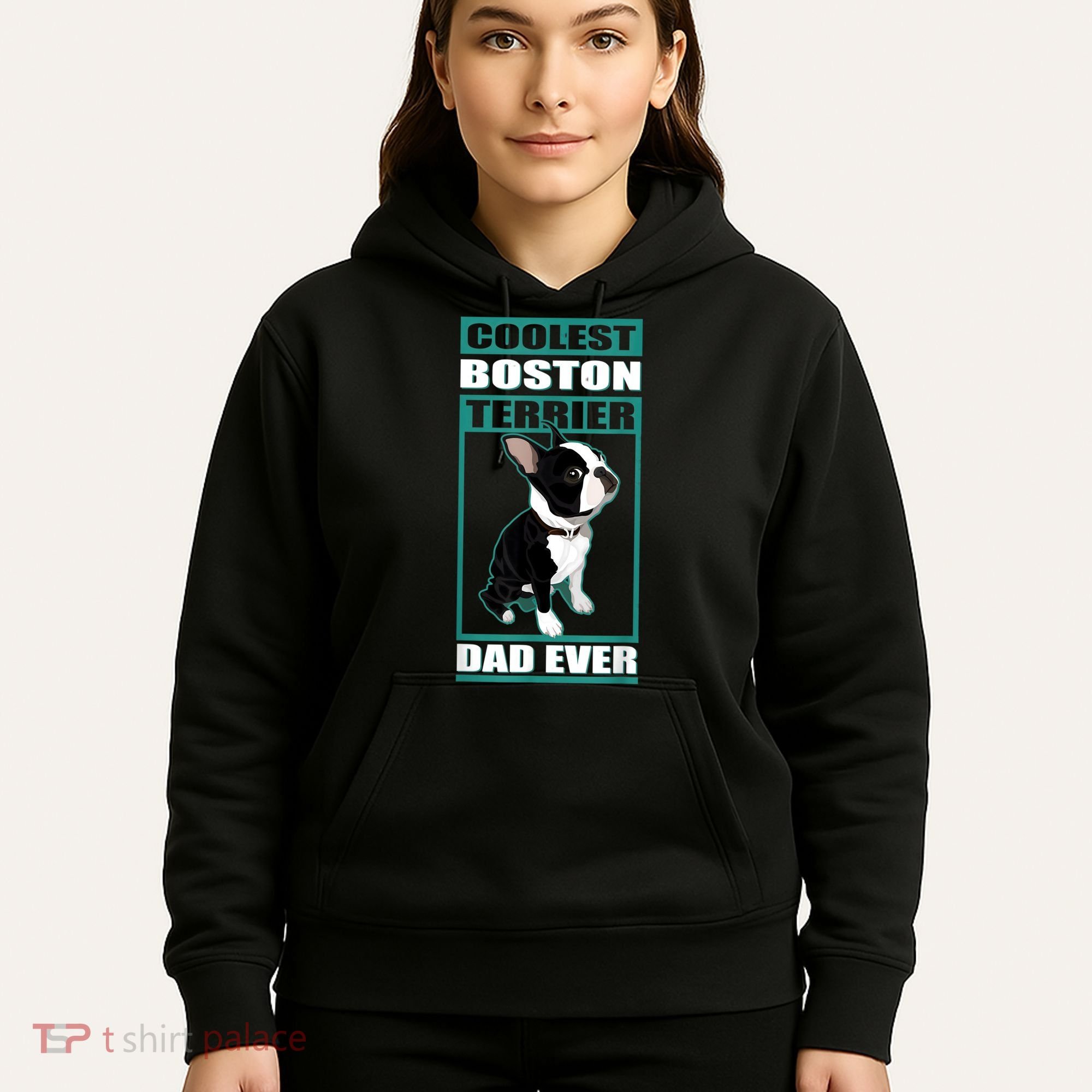 Men Boston Terrier Dad Dog Owner Boston Terrier Hoodie