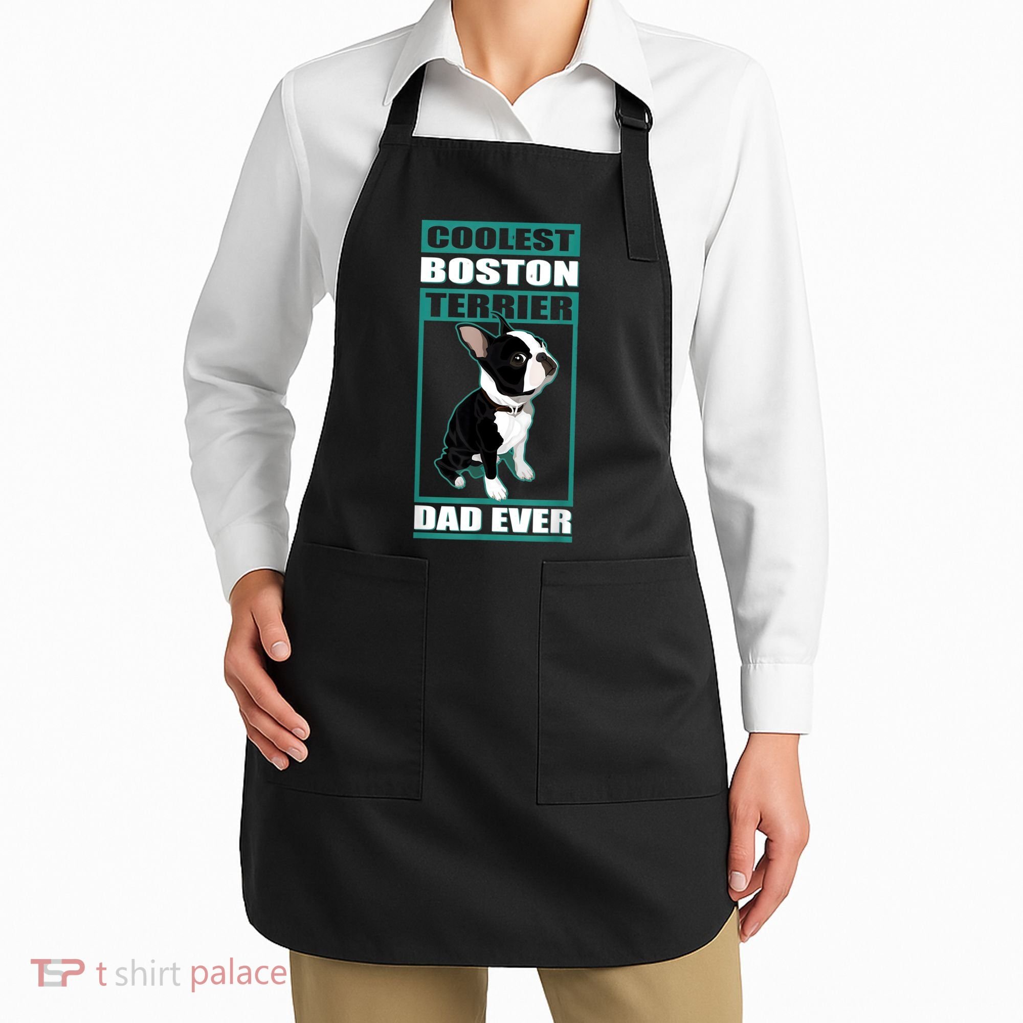 Men Boston Terrier Dad Dog Owner Boston Terrier Apron