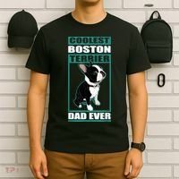 Men Boston Terrier Dad Dog Owner Boston Terrier T-Shirt thumb 6