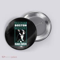 Men Boston Terrier Dad Dog Owner Boston Terrier Button thumb 0
