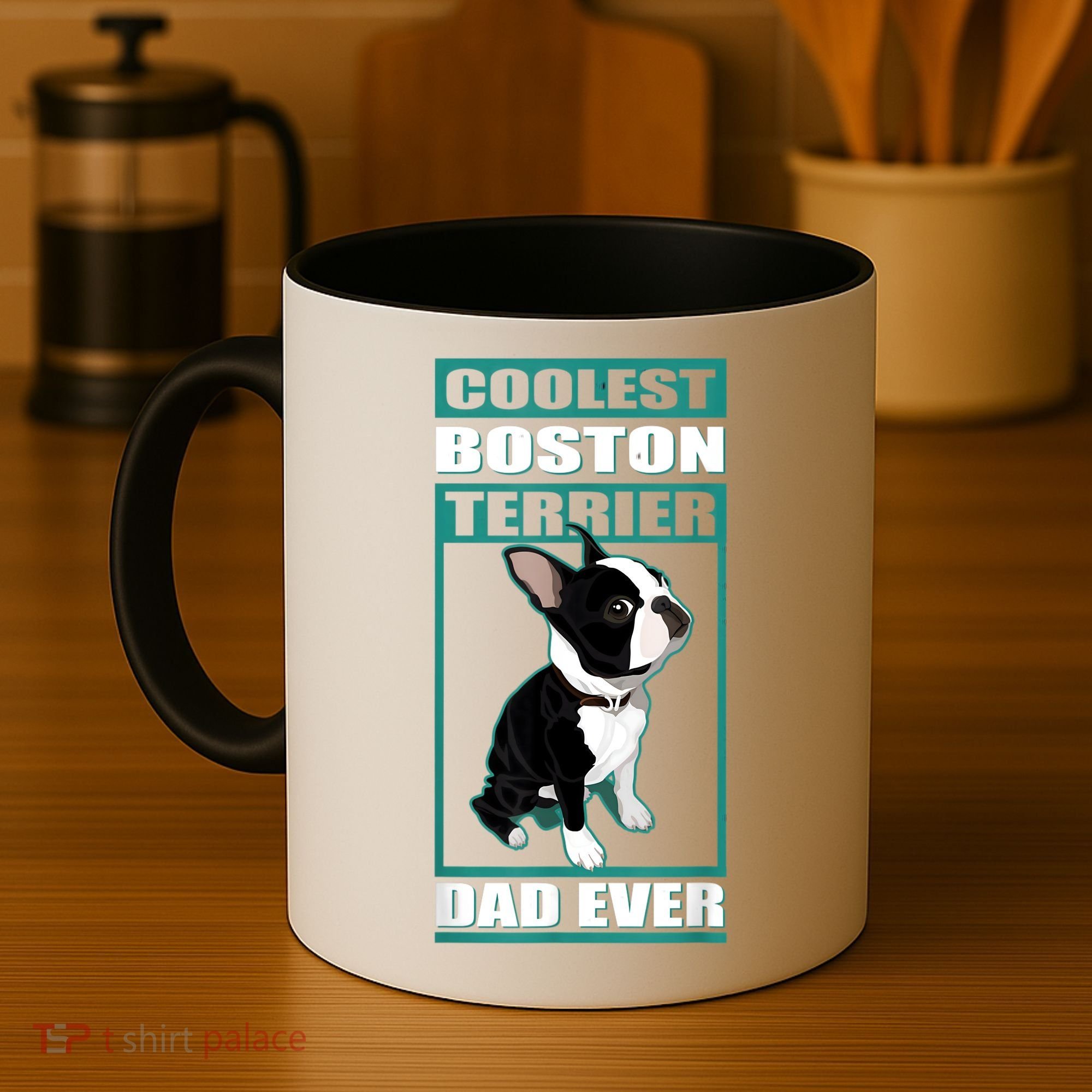 Men Boston Terrier Dad Dog Owner Boston Terrier Coffee Mug