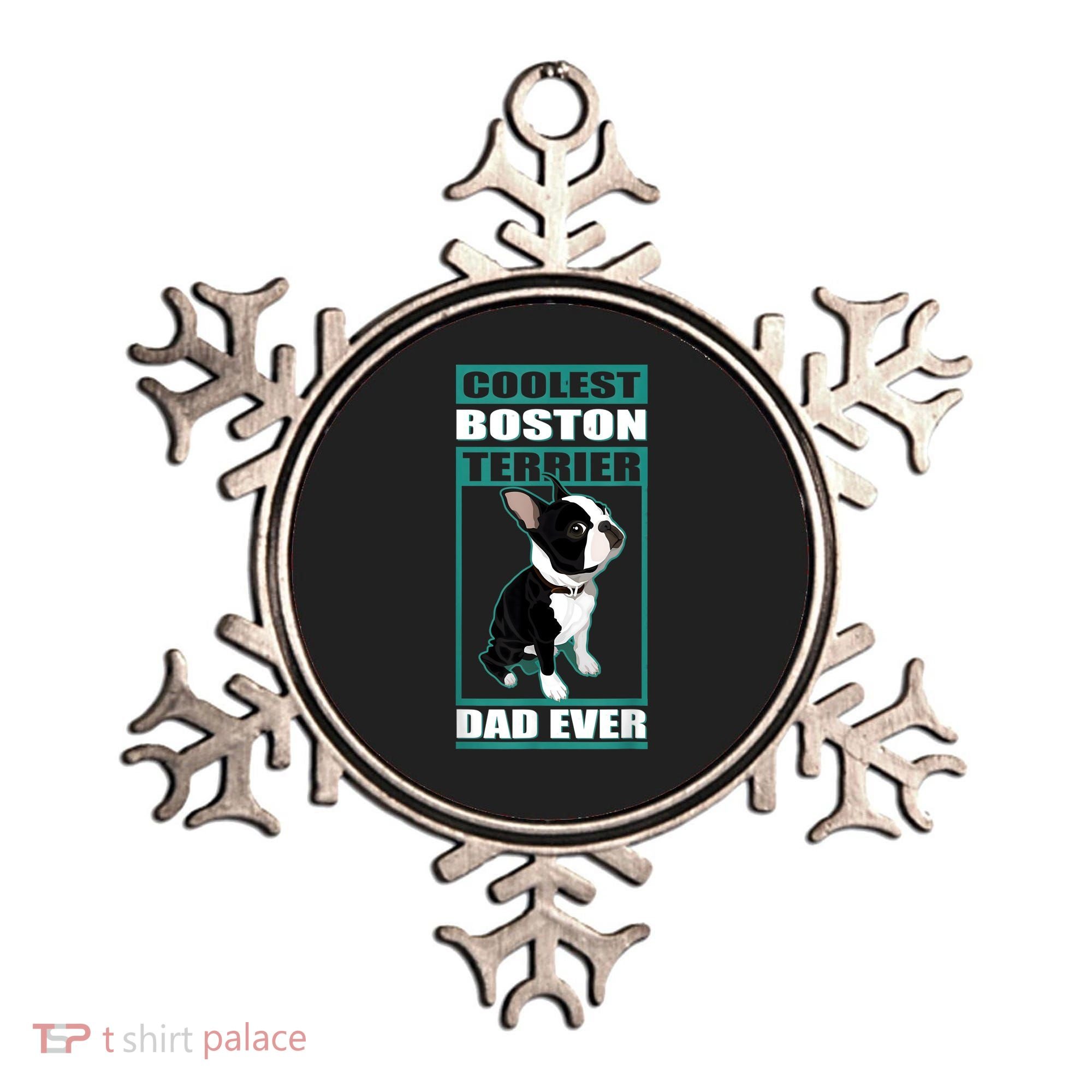 Men Boston Terrier Dad Dog Owner Boston Terrier Ornament
