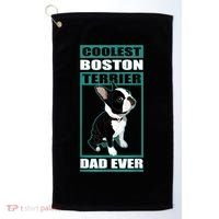 Men Boston Terrier Dad Dog Owner Boston Terrier Golf Towel thumb 0
