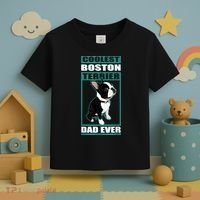 Men Boston Terrier Dad Dog Owner Boston Terrier Toddler T-Shirt thumb 3
